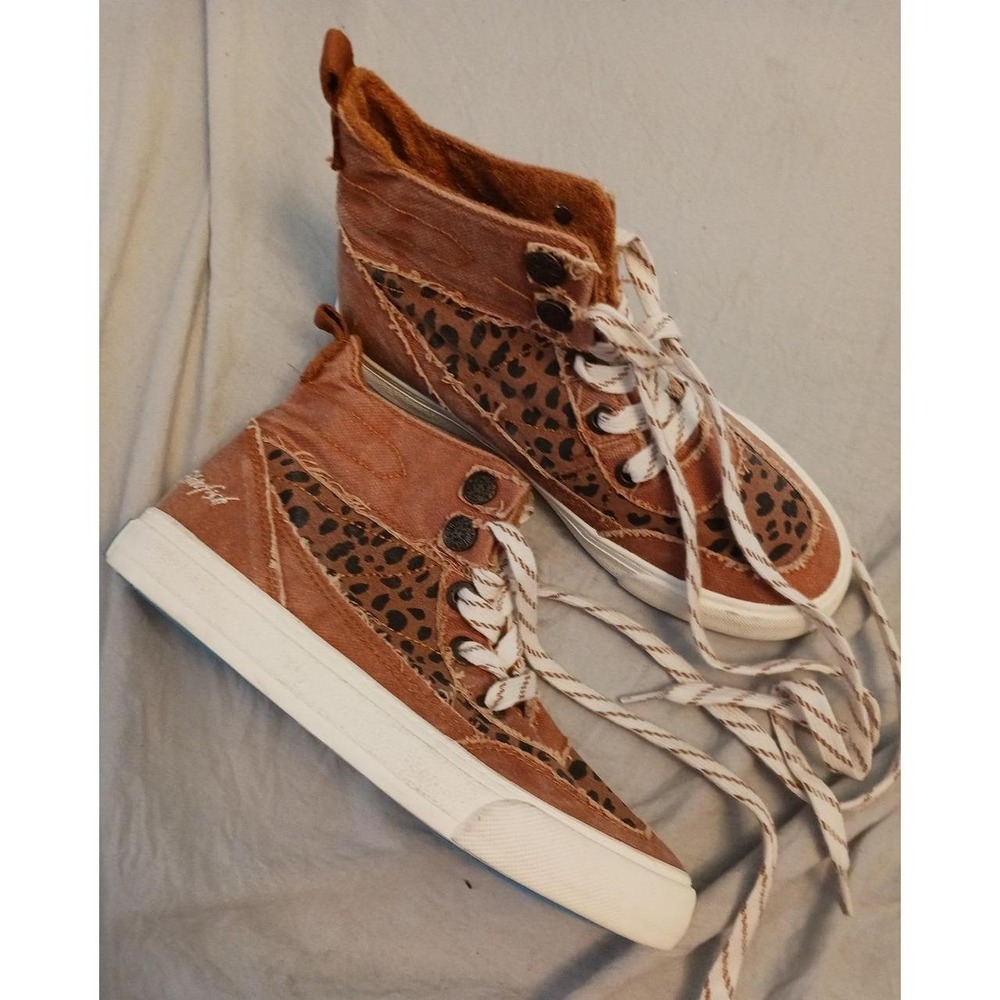NEW Blowfish Upland Cheetah Print Midtop Sneakers, Size 6